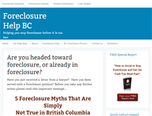Tablet Screenshot of foreclosurehelpbc.com